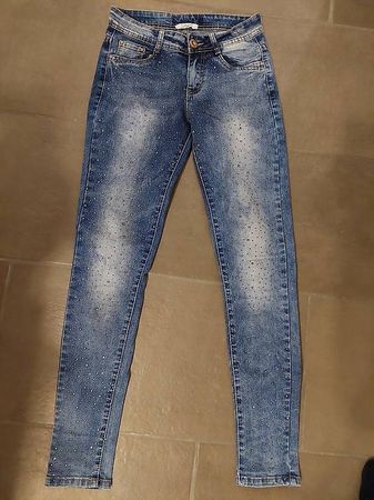 Glitzer Jeans Gr.XS