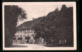 Bubendorf, Besucher vor d. Hotel Soolbad