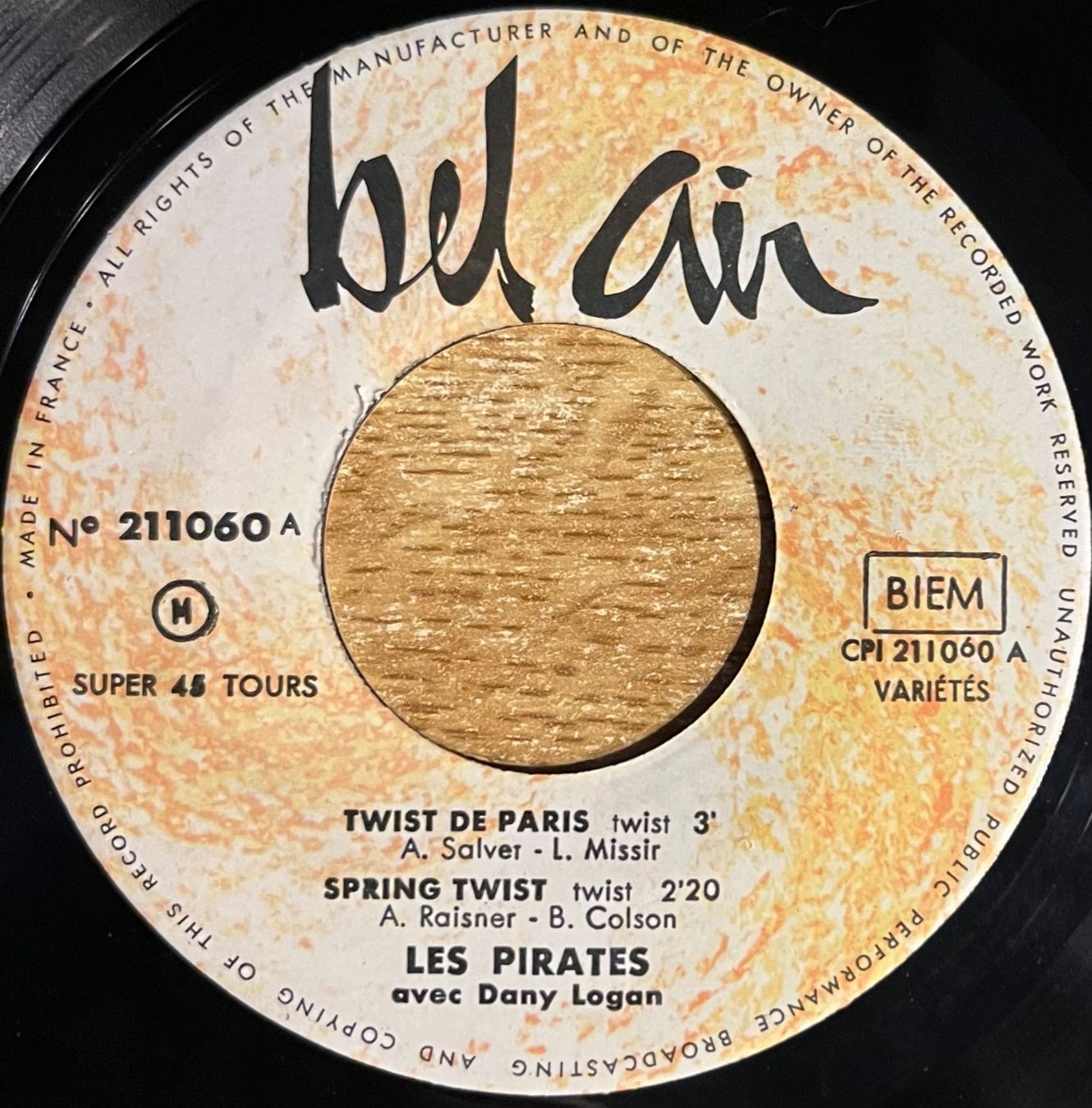 Dischi in vinile: LES PIRATES AVEC DANY LOGAN - TWIST DE PARIS – Usato da Bussigny venduto da vinyl-pas-cher 2