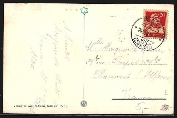 Cartoline postali: Rüti /ZH, Teilansicht mit Strassenparti – Usato da Berlin venduto da bartko-reher 1