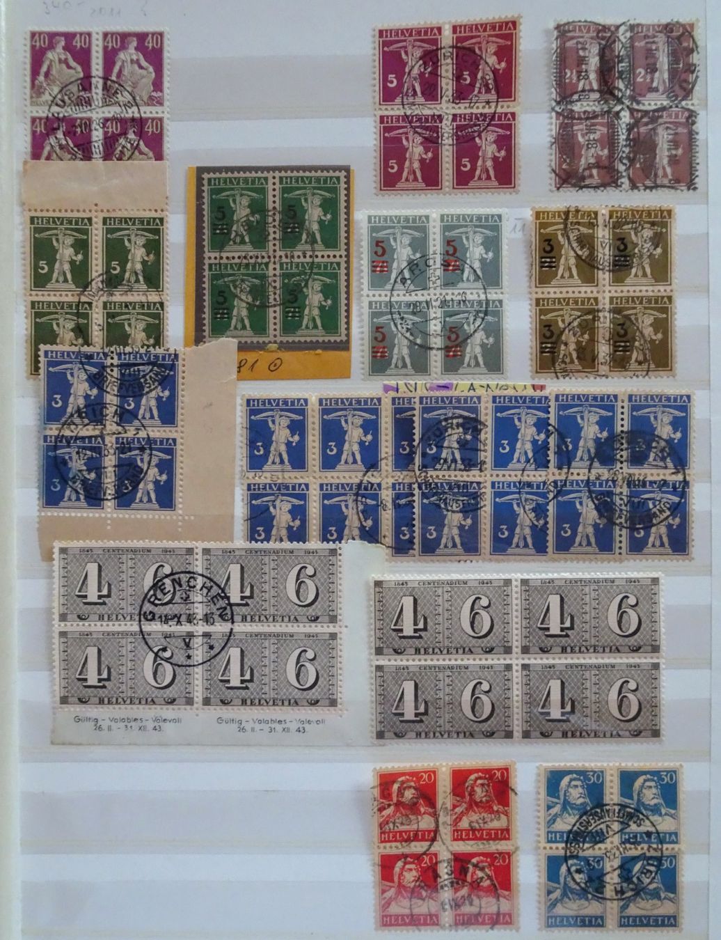 Tutti i francobolli: Viererblöcke Briefmarken Schweiz – Usato da Feldbrunnen venduto da MarcusSO