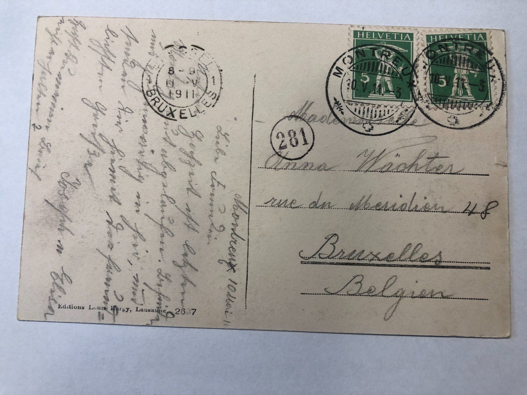Cartes postales: Montreux - la gare 1911 – D'occasion à Pfäffikon ZH par Waltoversand 1