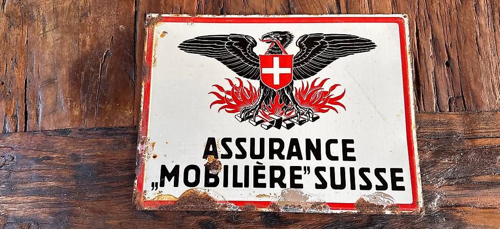 Insegne: Versicherung Schild kein Email rostig – Usato da Basel venduto da Joshy03