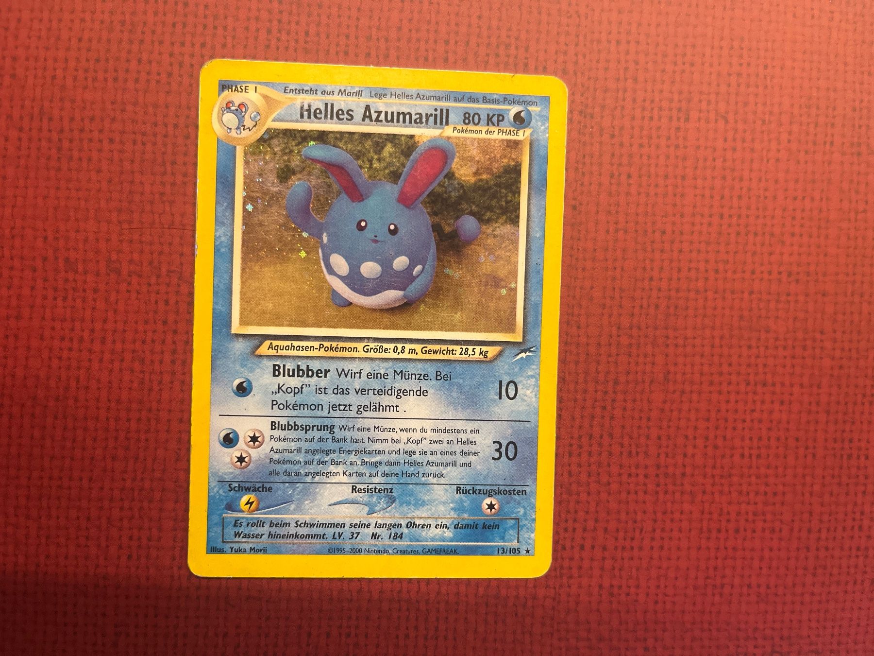 Pokémon Carte collezionabili: Pokemon Helles Azumarill Holo Neo Destiny – Usato da Wabern venduto da Collectfun