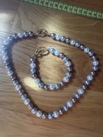 Perlenkette und Armband mehrfarbig guter Zustand