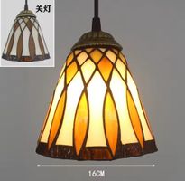 Lampe suspendue vintage en pierre de  verre Style  Tiffany