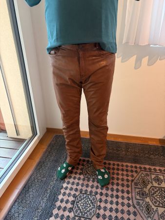 Lederhose, braun/cognac, Marke Ricano