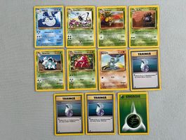 Pokémon Vintage Lot 11x – Basis Set & Dschungel – Deutsch