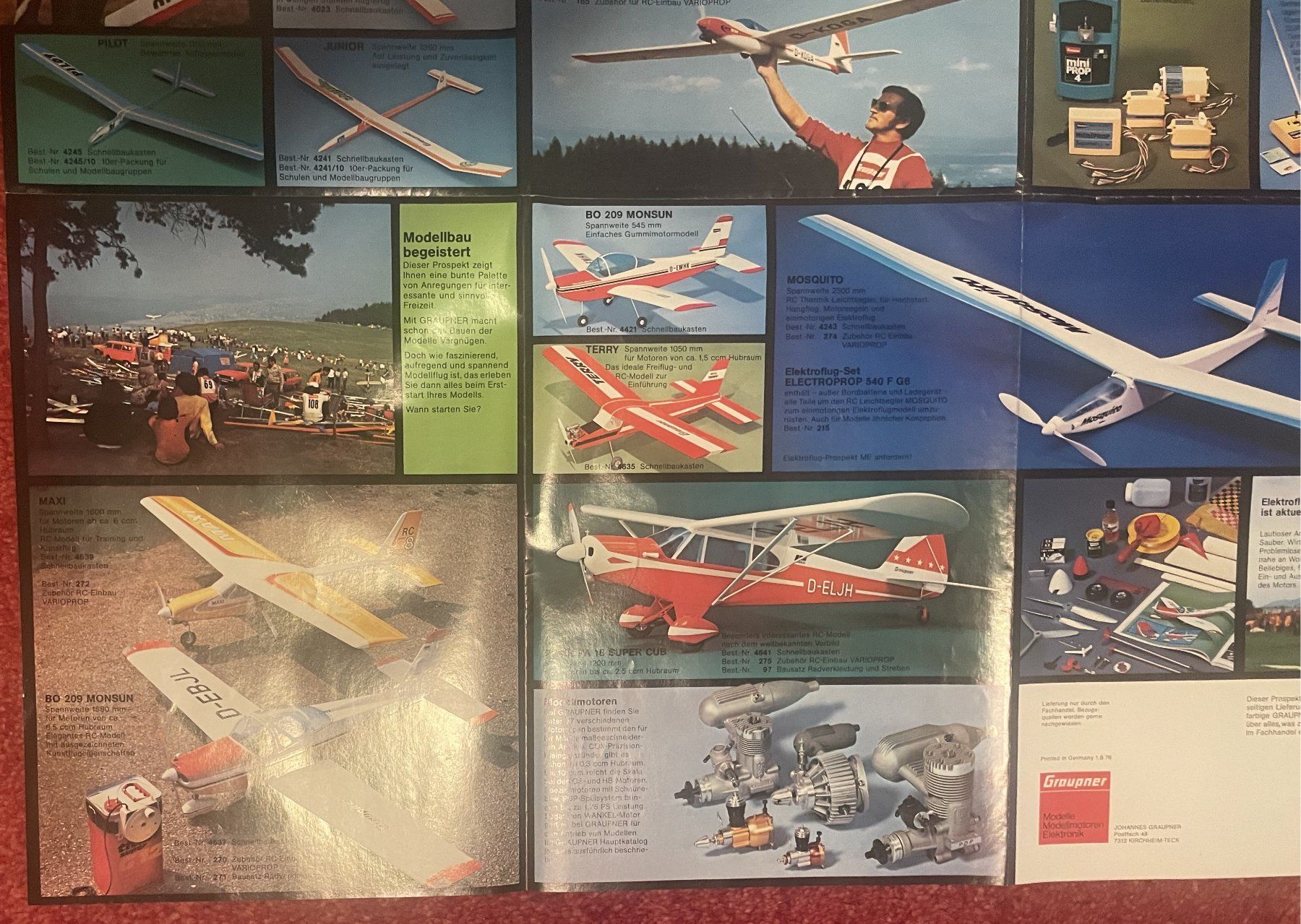 Graupner Modellismo RC: GRAUPNER Poster RC Piper Cherokee von 1975 – Usato da Hinwil venduto da RomRay 6
