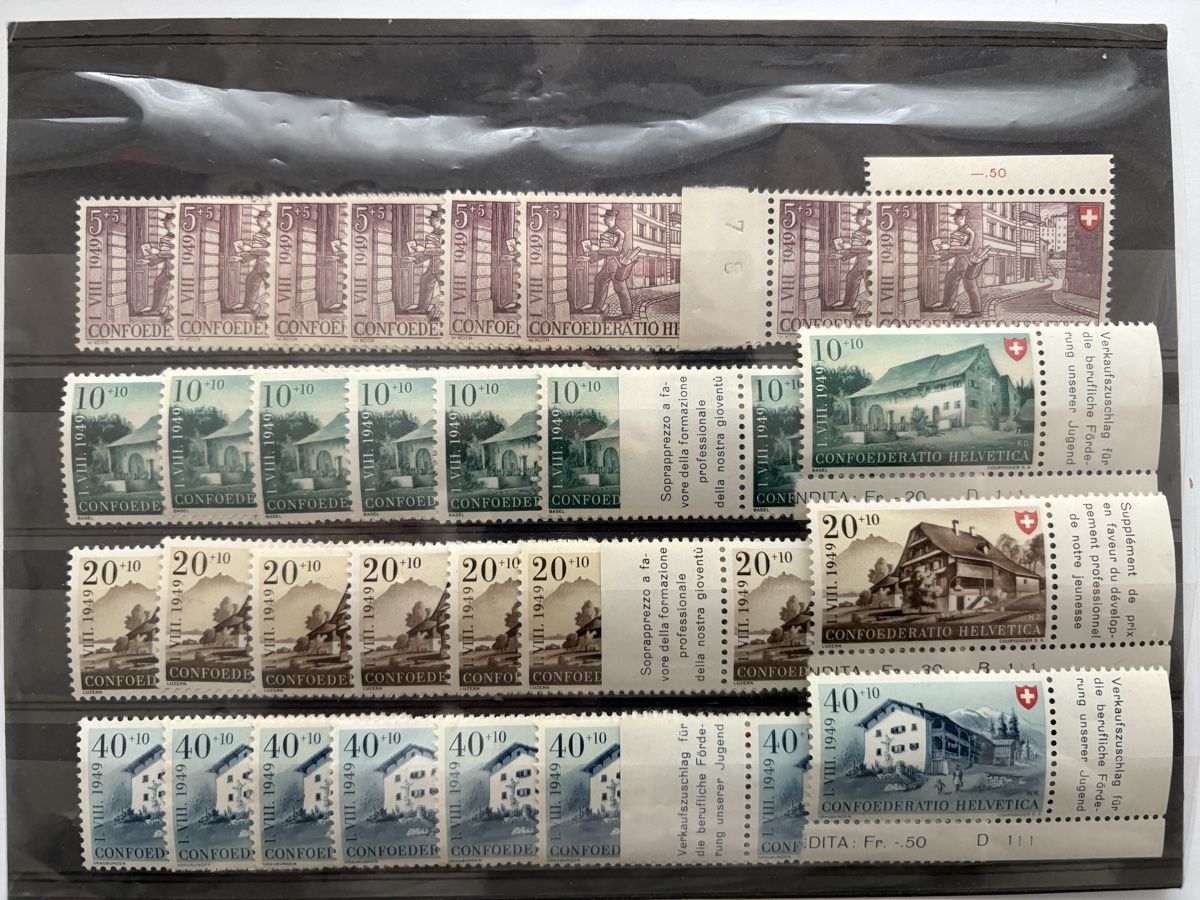 Tutti i francobolli: Pro Patria 1949 postfrisch 8 fach – Nuovo (secondo la descrizione) da Steckborn venduto da heg_sd2b