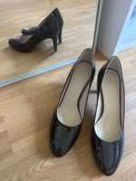 klassische Navyboot Pumps Lackleder schwarz, ungetragen