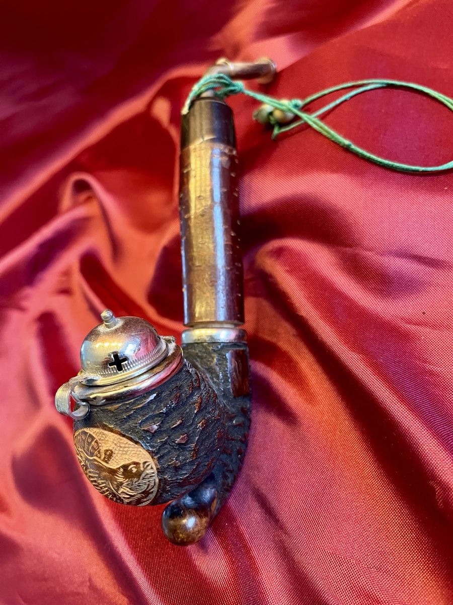 Pipe & Accessori: Antike Deckelpfeife mit Vogel-Motiv – Usato da Zürich venduto da Juancarlos1 3