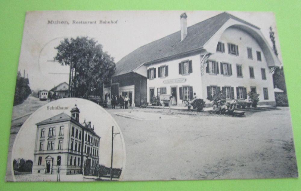 Muhen Restaurant Bahnhof mit Bahn und belebt (D'occasion) à Wädenswil ...