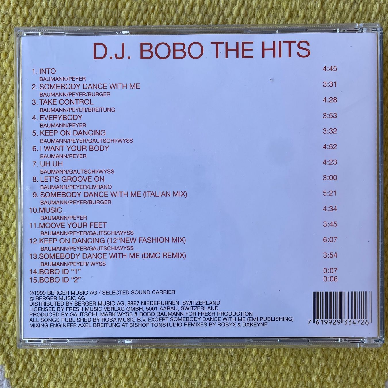 CD: DJ BOBO-THE HITS – Usato da Rorschacherberg venduto da CD-Roli 1