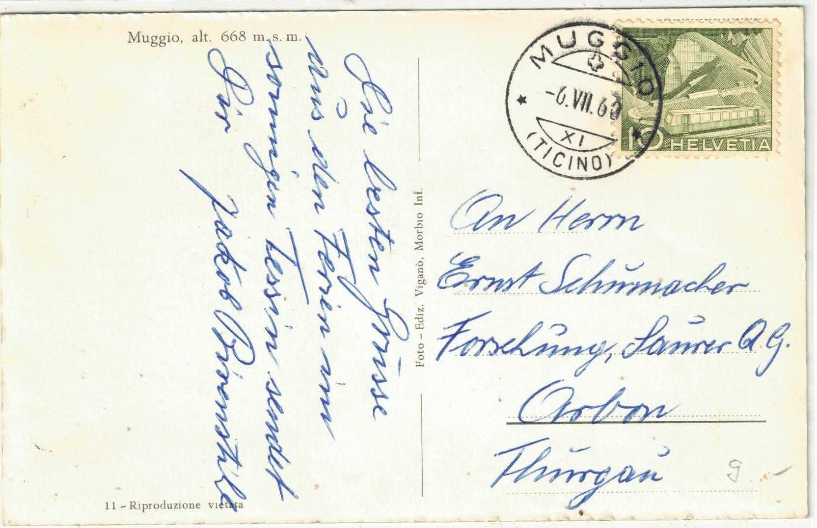 Cartes postales: Muggio - Vue generale – D'occasion à Ettingen par Kartenplanet 1
