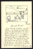 Handgemalt, sign. Fritz Dworzak: Soldat 