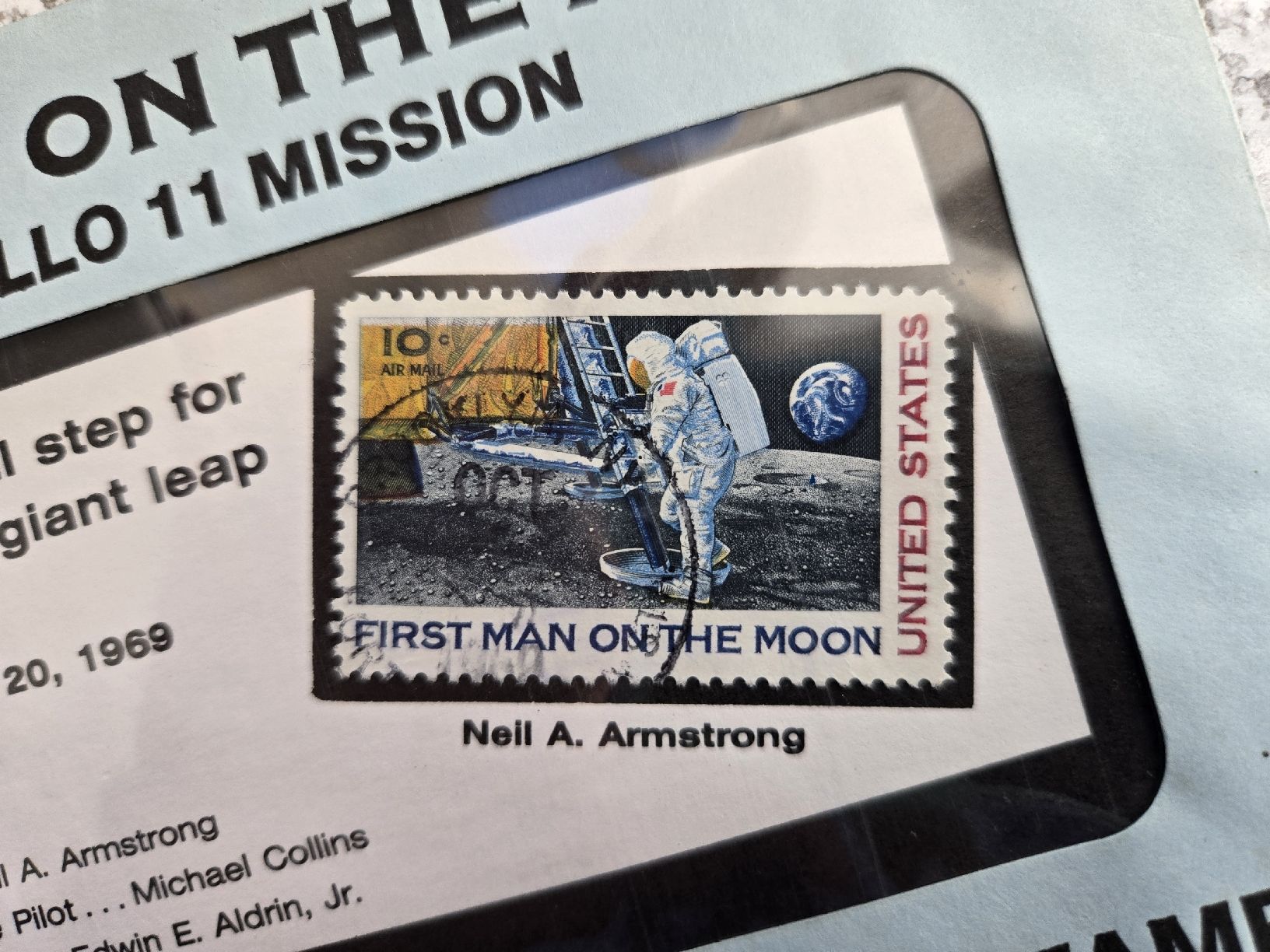 Tutti i francobolli: timbre USA apollo 11 mission  – Nuovo e nell'imballaggio originale da Montet (Broye) venduto da CandiceD 1