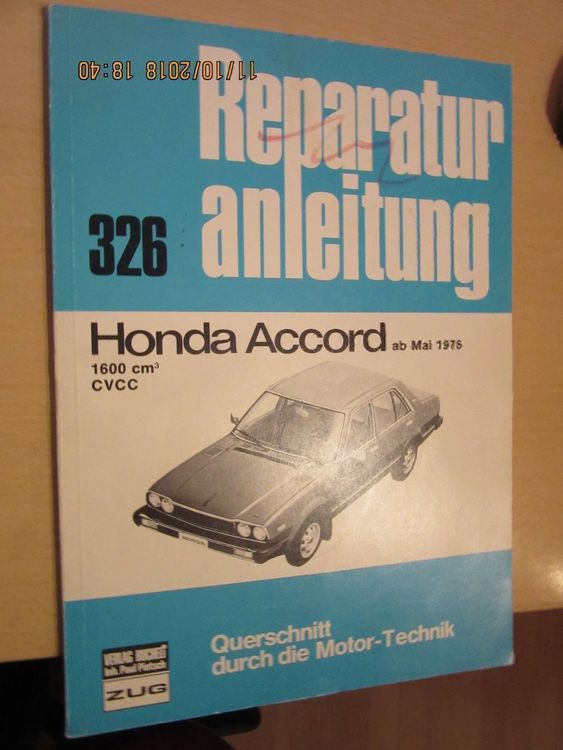 Libri: Autoreparaturanleitung Honda Accord – Nuovo (secondo la descrizione) da Rorbas venduto da julma1