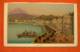 LUZERN, ALTKOLORIERTE AQUATINTA UM 1840