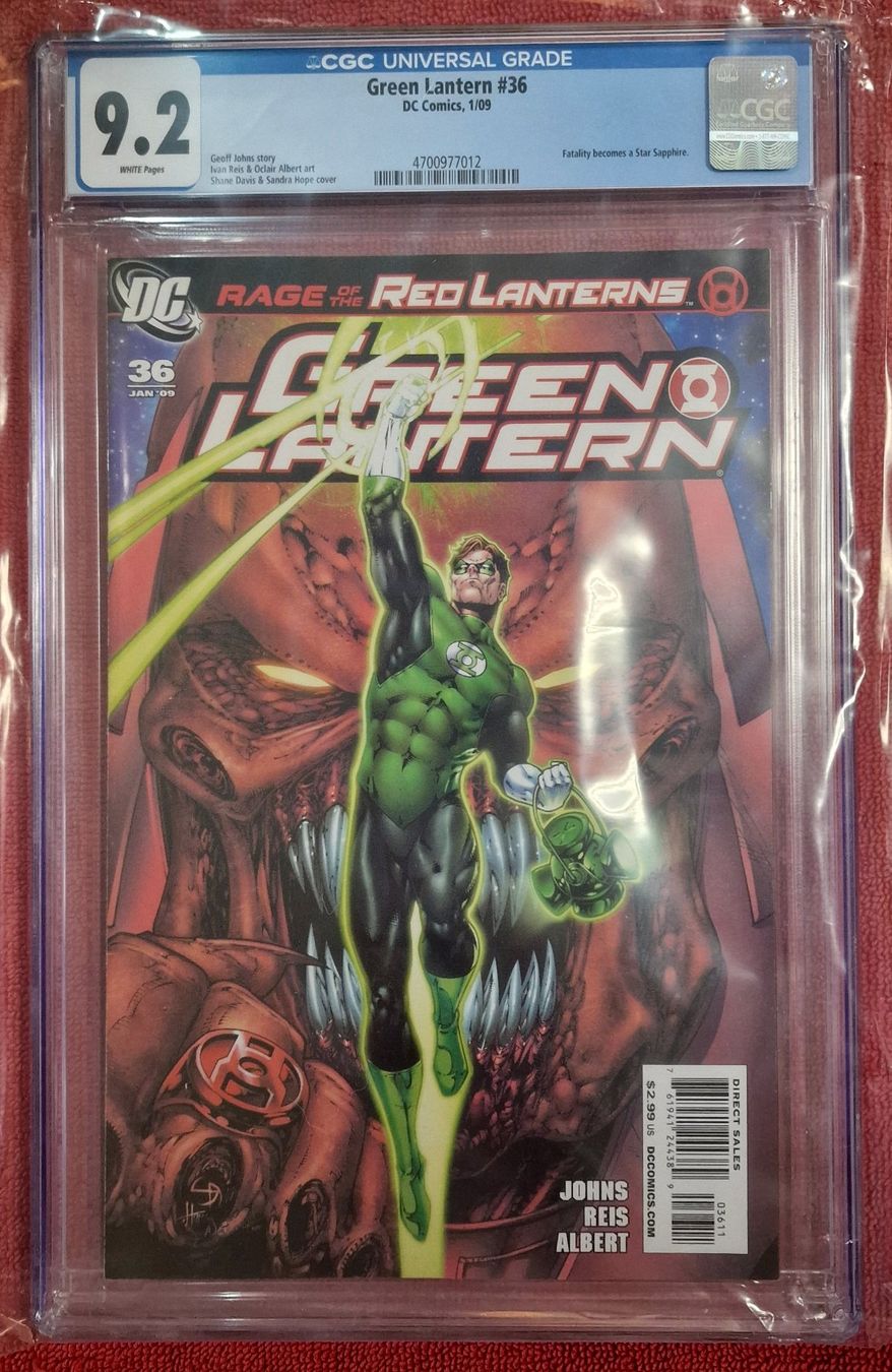 Fumetti: Green Lantern #36, Red Lanterns, 2009, CGC Grading 9.2 – Usato da Basel venduto da phi_8xhm