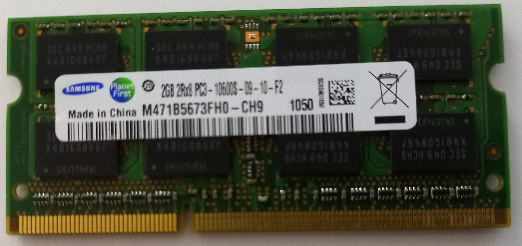 Samsung Memoria / RAM: RAM SAMSUNG 2GB 2RBx8 PC3 – Usato da Sevelen venduto da rwi_k7mr