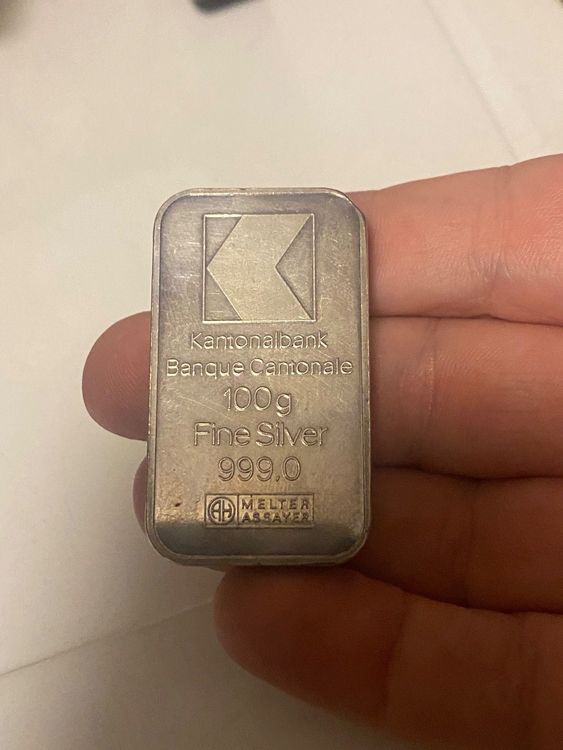 100g Silberbarren 99,99% - Geprägt & Poliert Von Germania Mint Mit Seriennummer