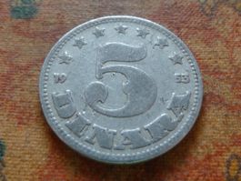 YOUGOSLAVIE  5  Dinara  1953