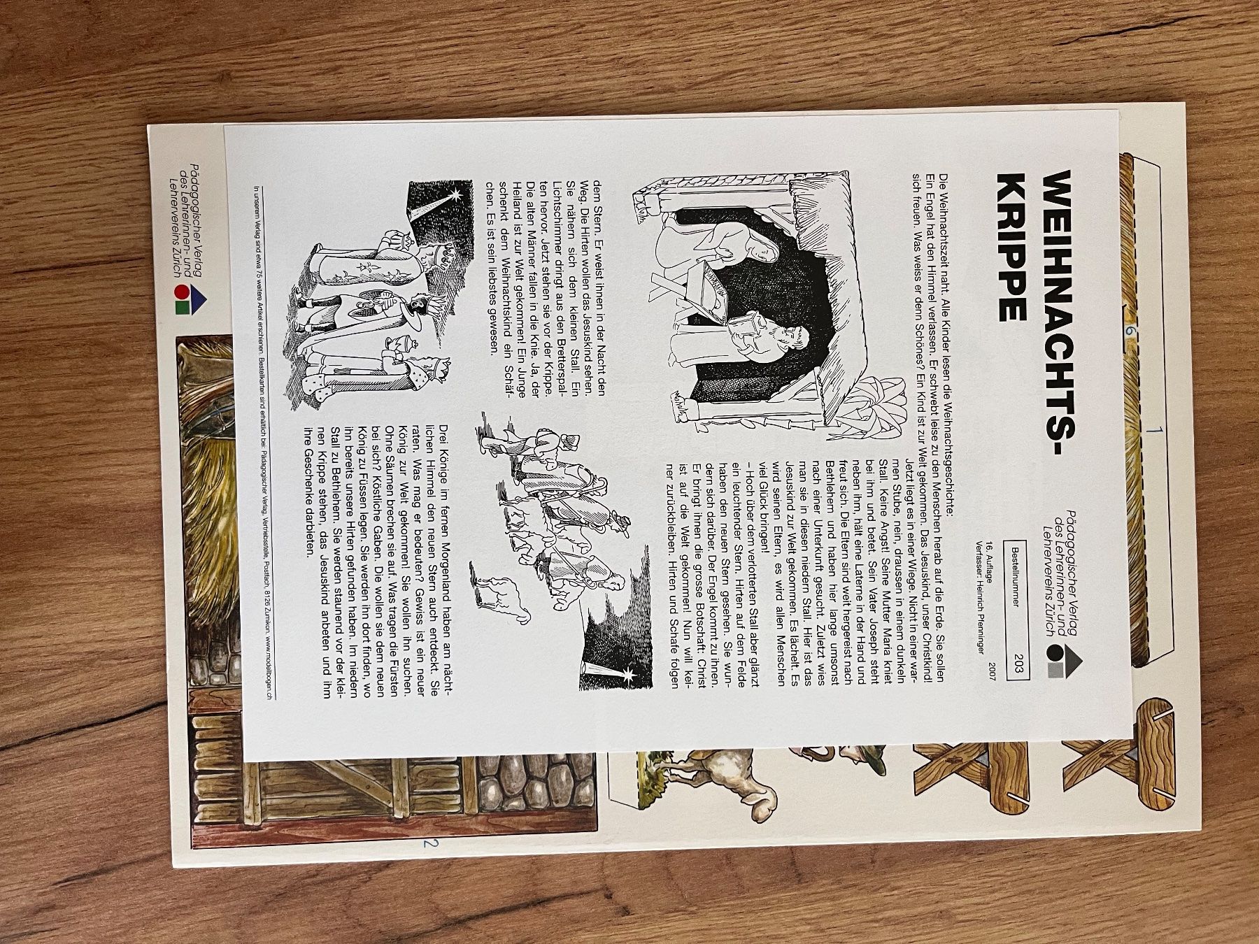 Kit bricolage: 1 Modellbogen Pädagogischer Verlag Weihnachtskrippe – Usato da Büsserach venduto da bor_s88m