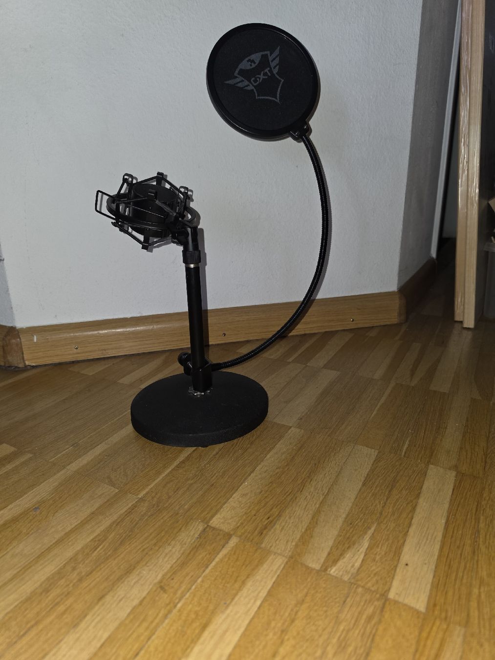 Instrumenten-& Notenständer: Mikrofonstativ mit Pop-Schutz und Spinne Schwarz – Gebraucht aus Aesch BL von immon