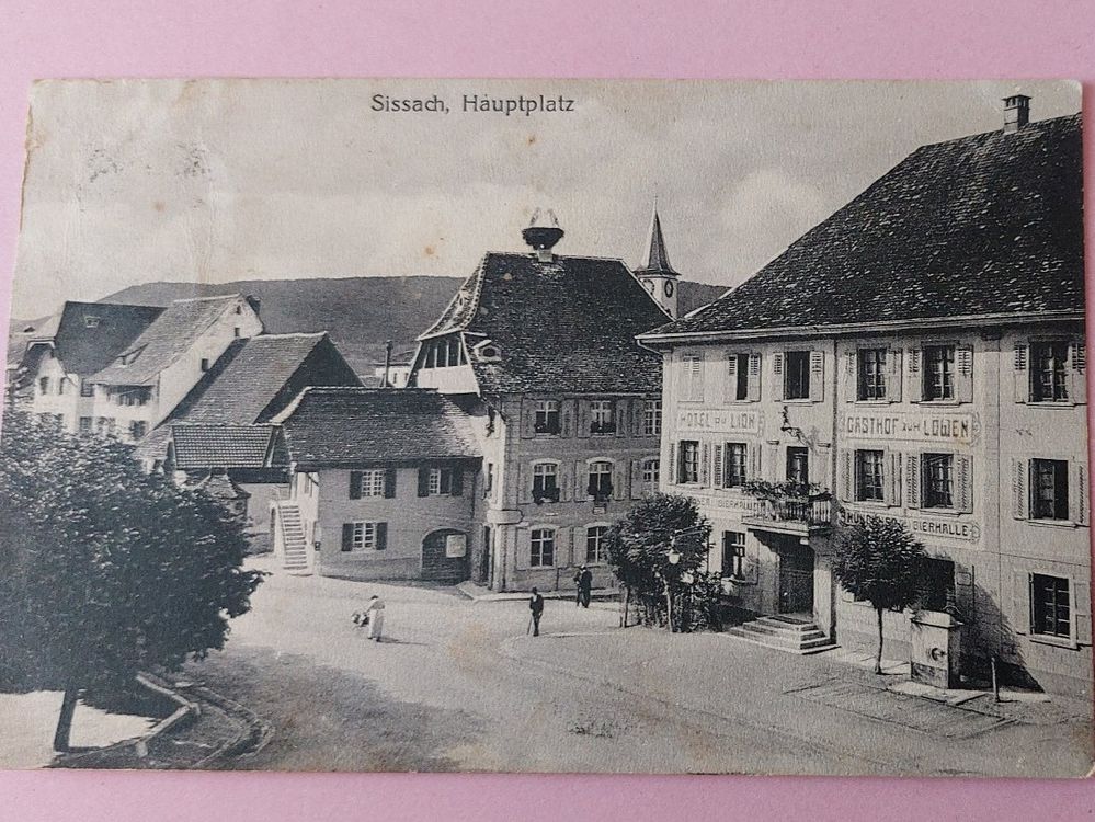 Sissach Bl Hauptplatz Gasthaus LÖwen Alte Ansichtskarte Kaufen Auf