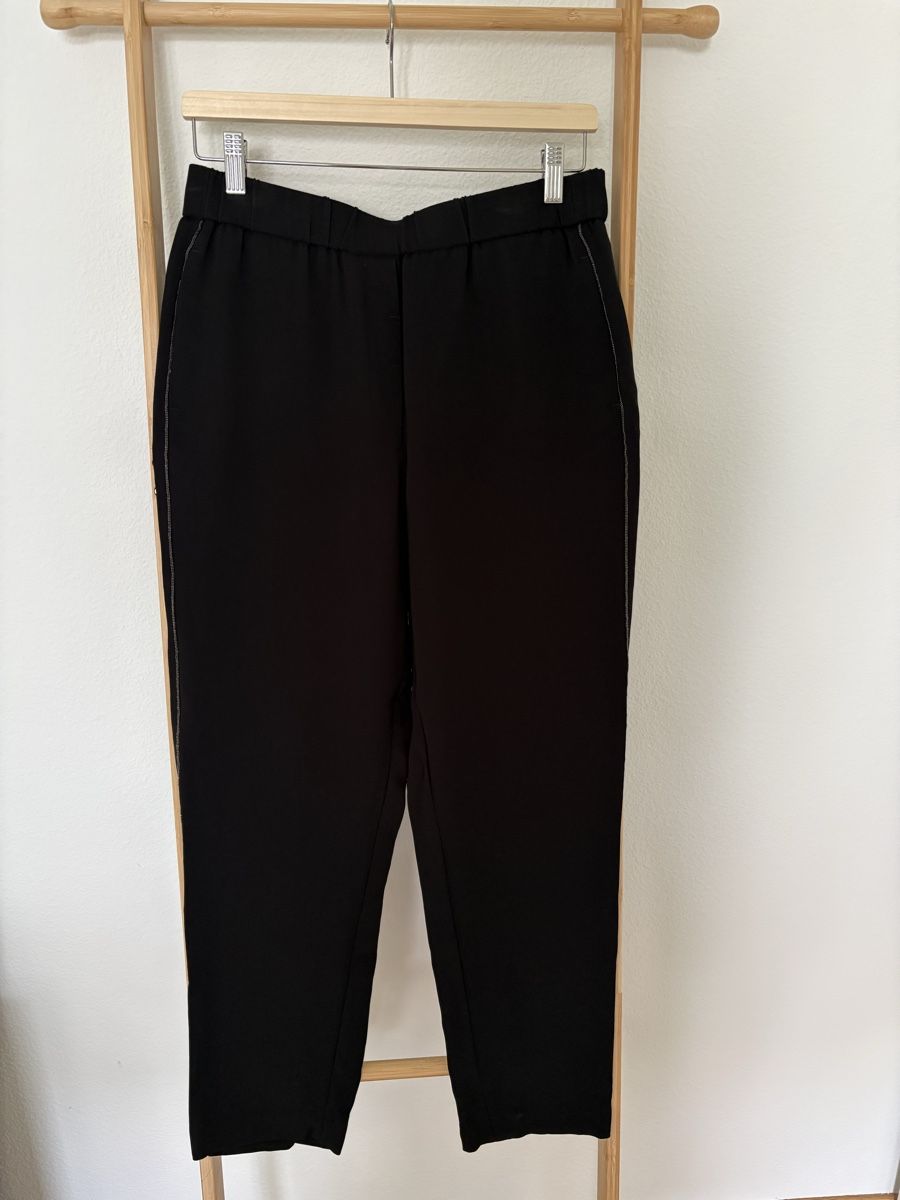 Peserico Hosen: Peserico Hose Schwarz Glitzer 38 – Gebraucht aus Zug von Zug-Queen