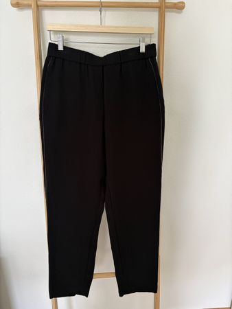 Peserico Hose Schwarz Glitzer 38