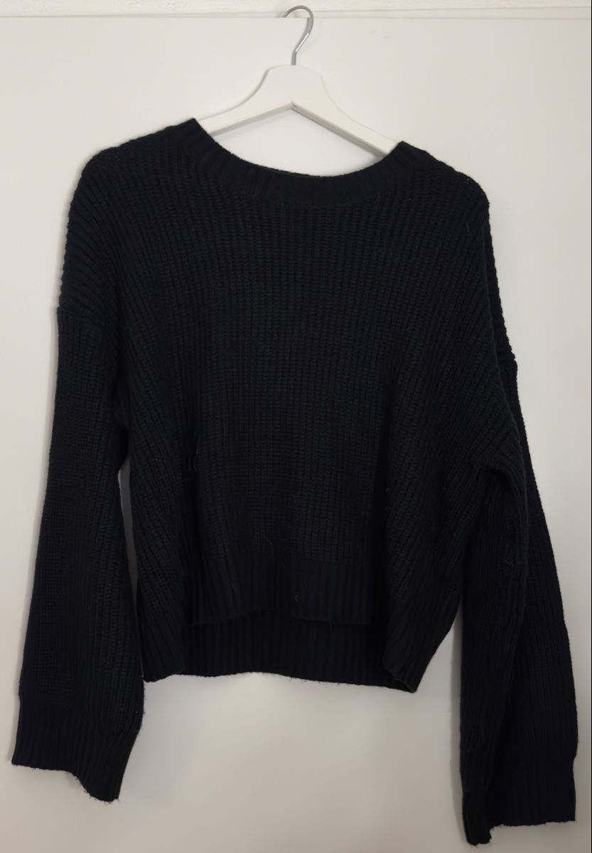 Pullover & Sweatshirts: Schwarzer Strickpullover Gr. S – Neu (gemäss Beschreibung) aus Zürich von leya_kleider