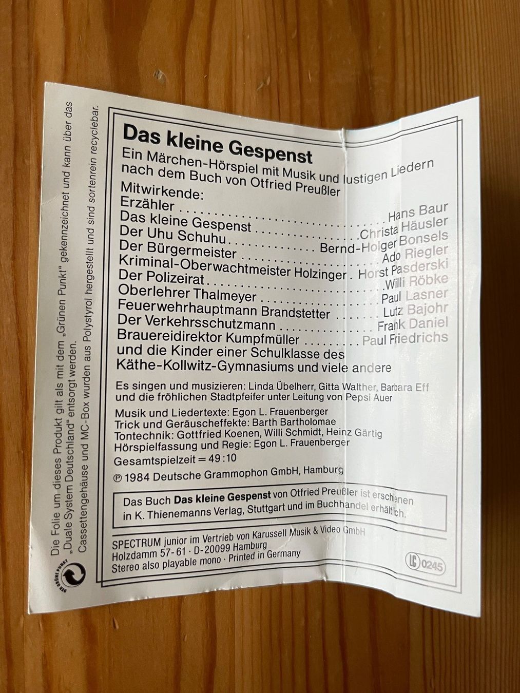 Musicassette: Kassette: Das kleine Gespenst – Usato da Zürich venduto da Gurkis 4
