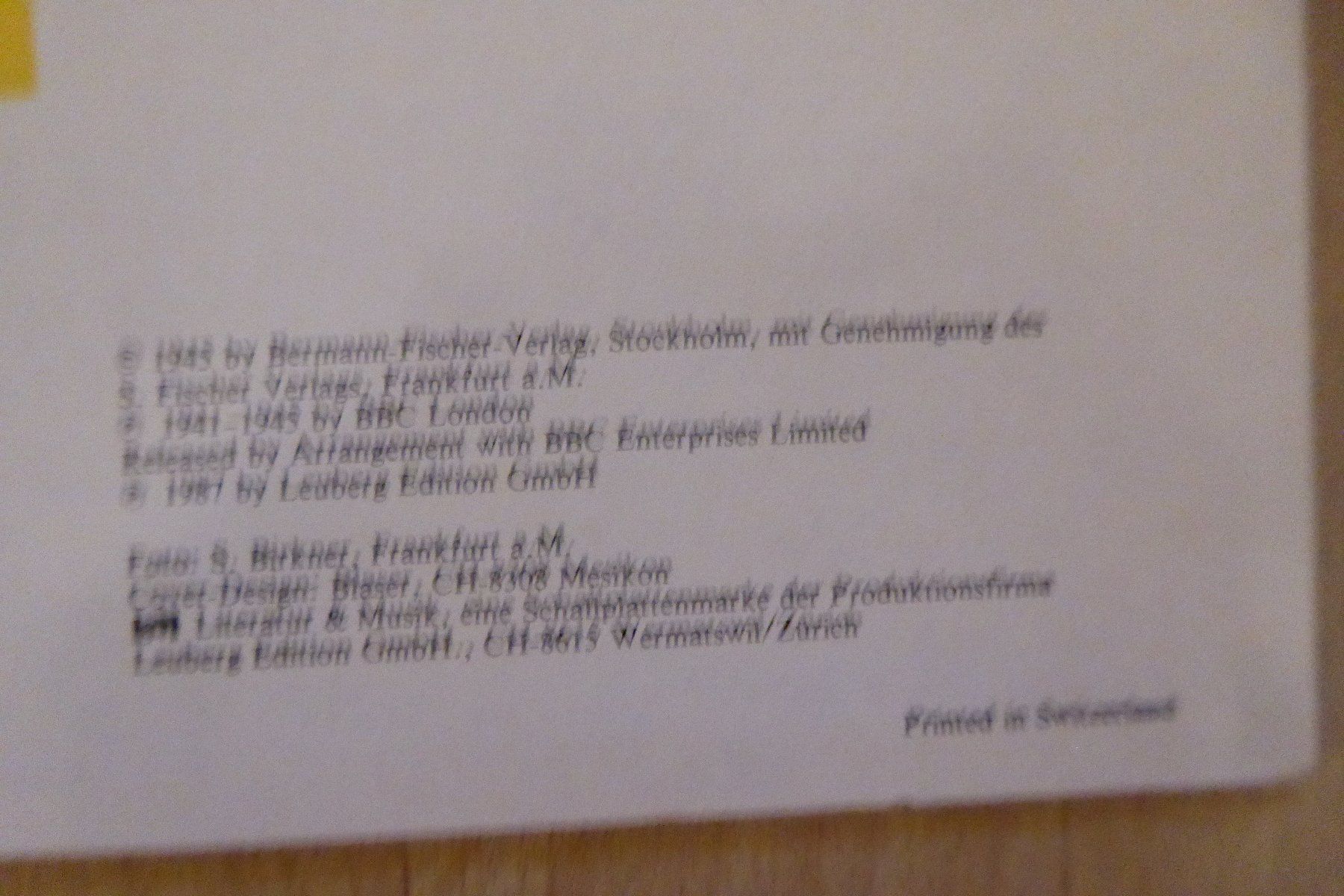 Schallplatten: LP Thomas Mann Deutsche Hörer – Gebraucht aus Allschwil von Summelsarium 4