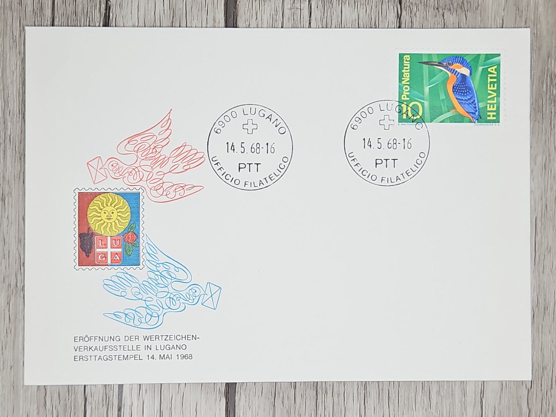 Tutti i francobolli: CL09 Enveloppe + Timbre Suisse 1976 – Usato da Cousset venduto da Patrick_Collections
