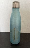 Trinkflasche Metall glitzer petrol mit Deckel neu