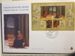 Vatikan 2005 Ersttagsbrief Block Museen der Welt Louvre