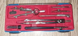 Boîte à Compas complète 7 pièces + diverses pièces