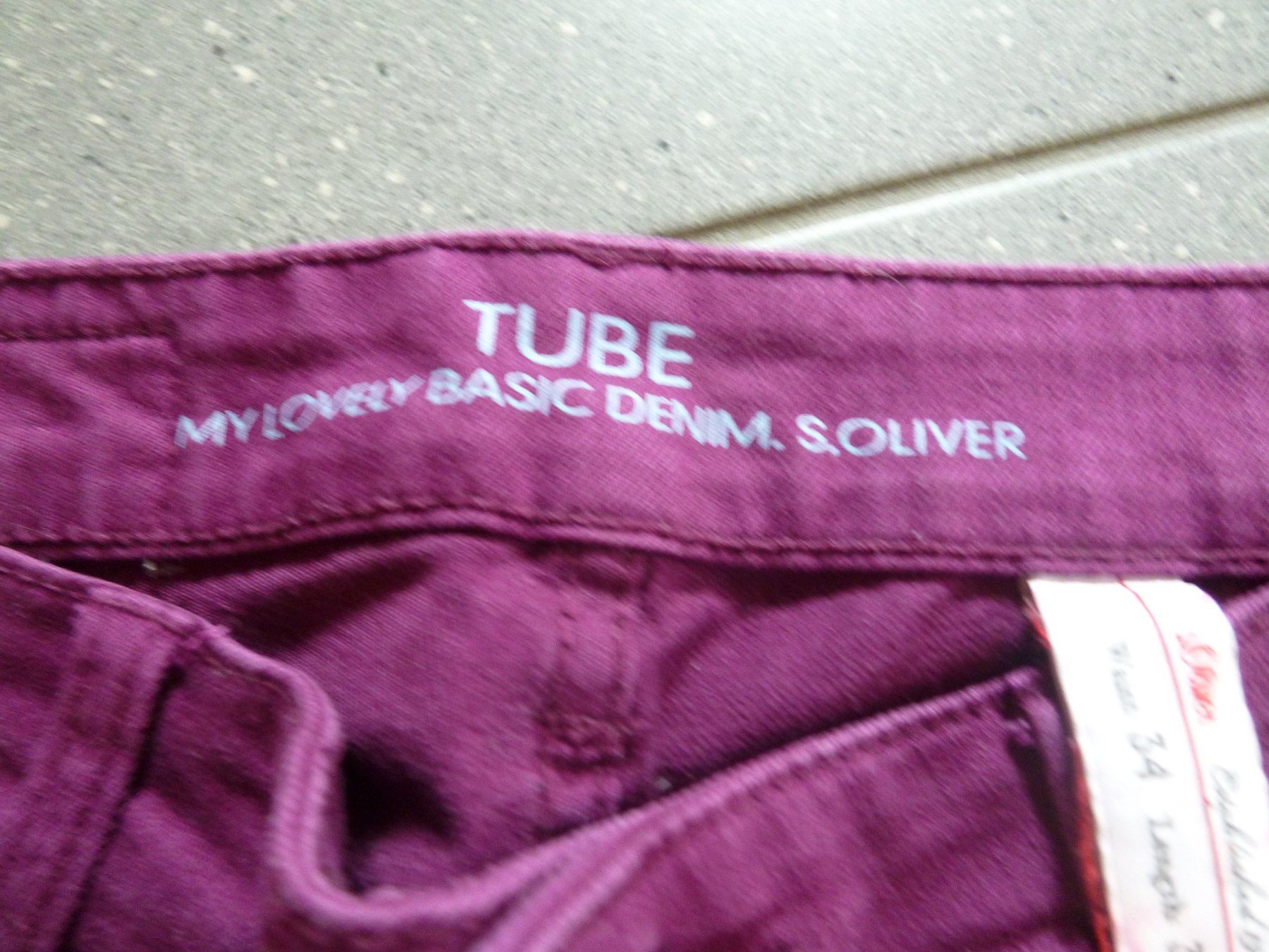 S.Oliver Pantaloni: violette Hose TUBE  34 32 s.Oliver – Usato da Dättlikon venduto da Mamakuga 5