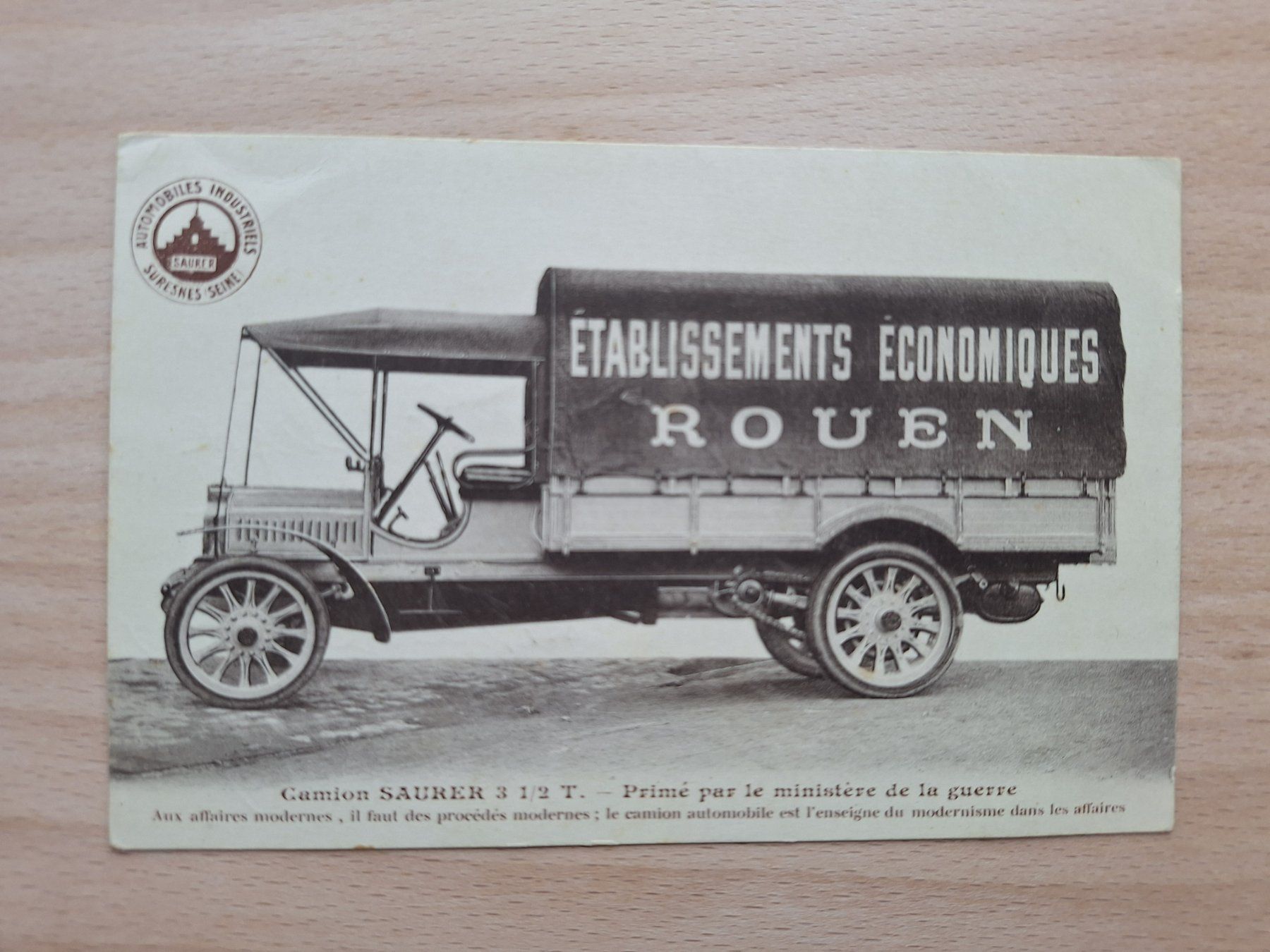 Ansichtskarten: AK, Saurer Lastwagen, Suresnes – Gebraucht aus Lohn-Ammannsegg von Beo71