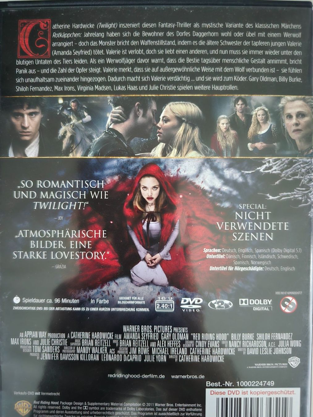 Alle DVDs: RED RIDING HOOD - UNTER DEM WOLFSMOND – Gebraucht aus Buchrain von reloca 1