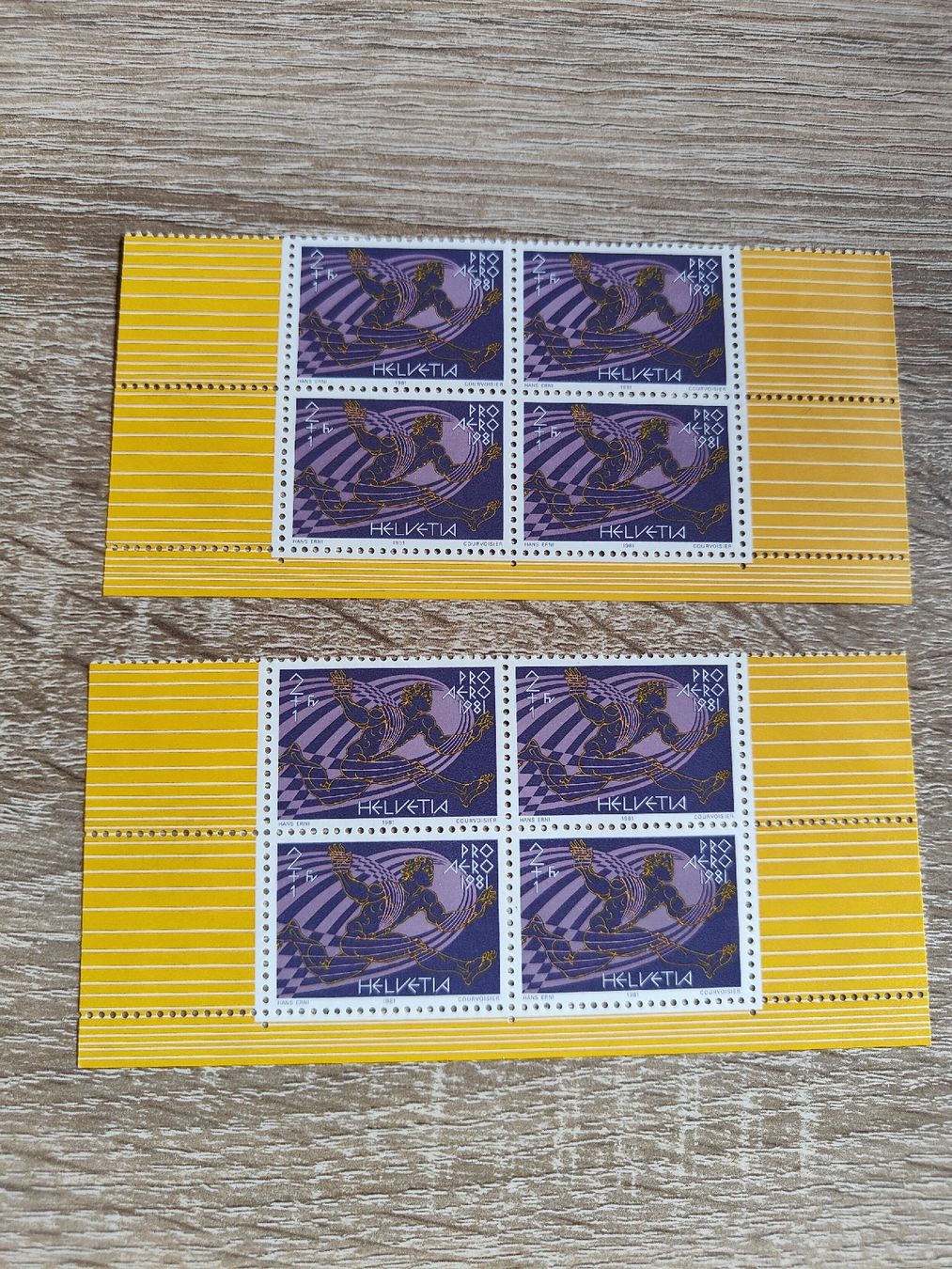 Tutti i francobolli: Pro aero 1981 kleinbogen ** ab 10Rp ! !  – Nuovo (secondo la descrizione) da Geneveys-Coffrane venduto da avena125