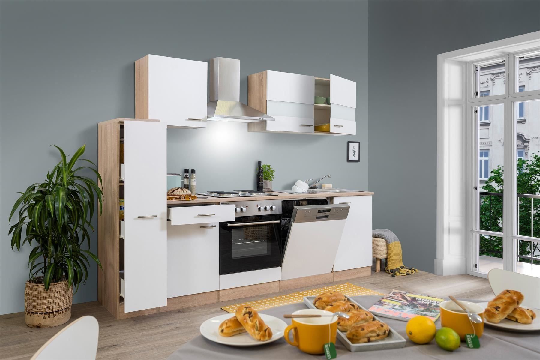 Cucine complete: 612 Küchenzeile Singleküche 250cm E/S/W - Küche Einbauküche – Nuovo e nell'imballaggio originale da Wallenwil venduto da toesstalvertrieb 2