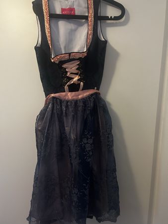 Dirndl Krüger Madl dunkelblau rosa Grösse 36 guter Zustand