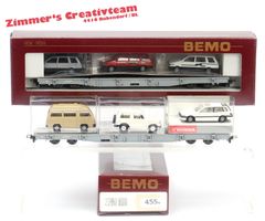 Bemo RhB Flachwagen Autotransport 2280 998/999, HOm, OVP
