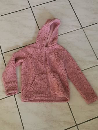 Flauschige, warme Kinderjacke Gr. 146 rosa