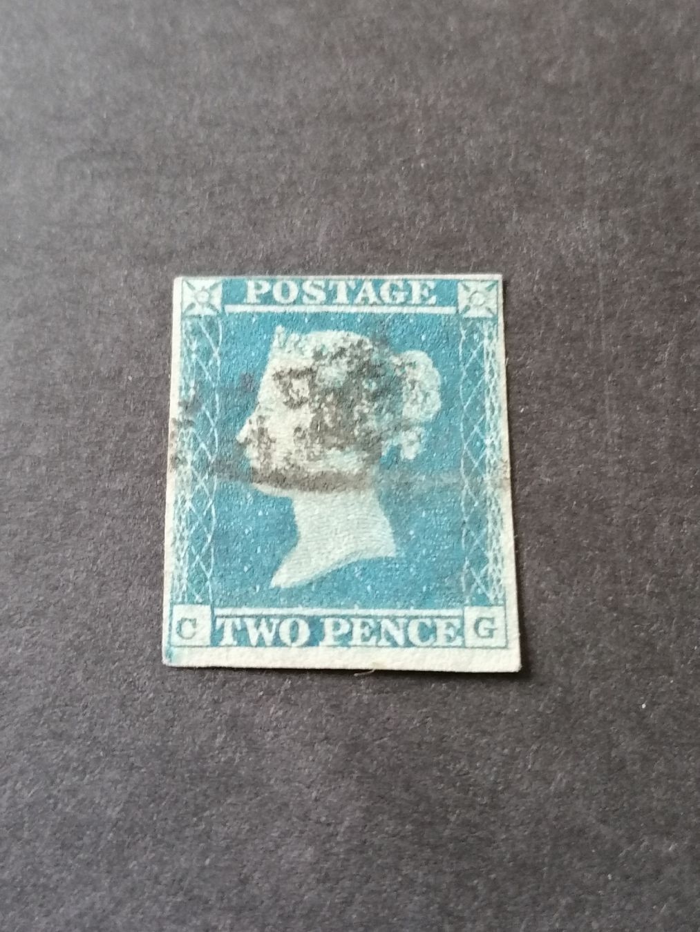 Alle Briefmarken: Two pence blue 1841  – Gebraucht aus Happerswil von tschergi