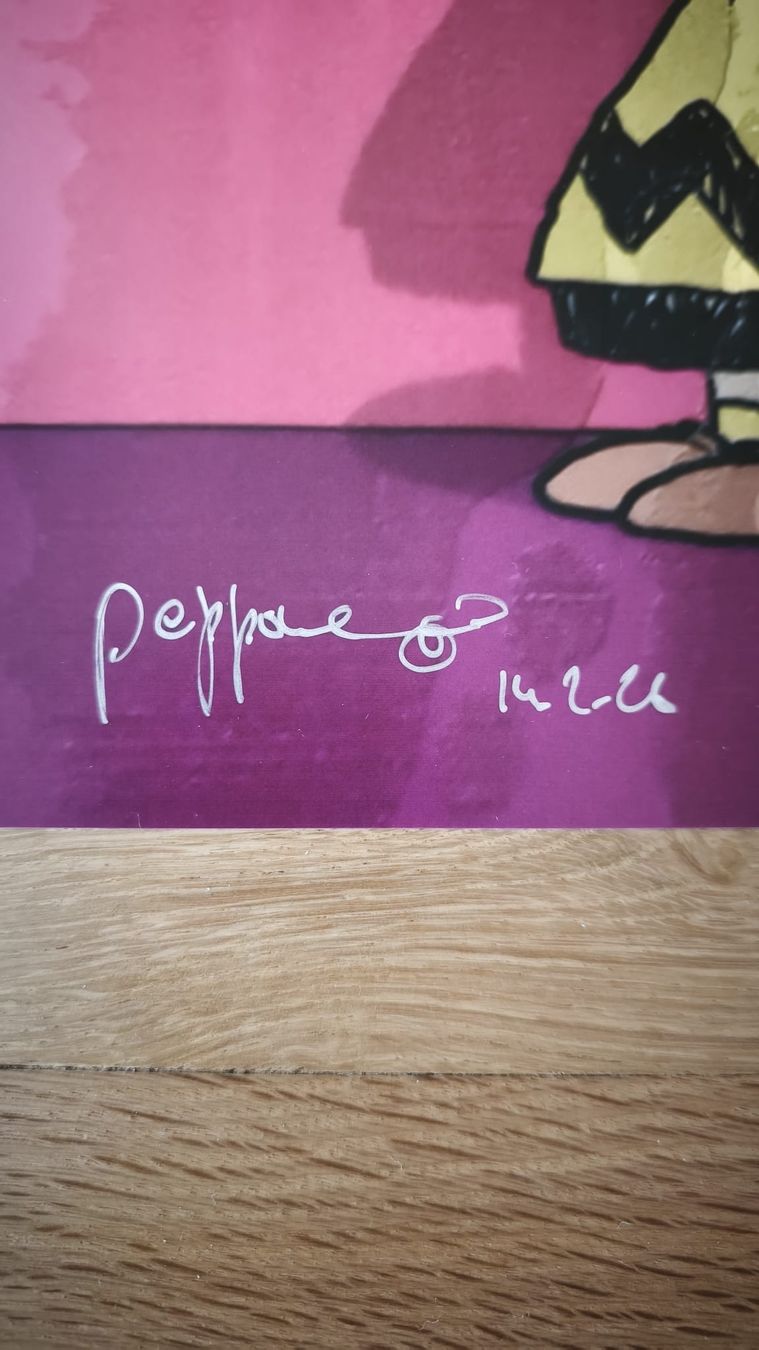 Foto & Immagini: Pop Art Peanuts-Peppone handsigniert Kunstdruck mit Tasche – Nuovo (secondo la descrizione) da Frasnacht venduto da monster-350 2