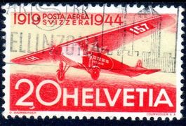 FLUGPOSTMARKE FOKKER 1944 GESTEMPELT - UT7